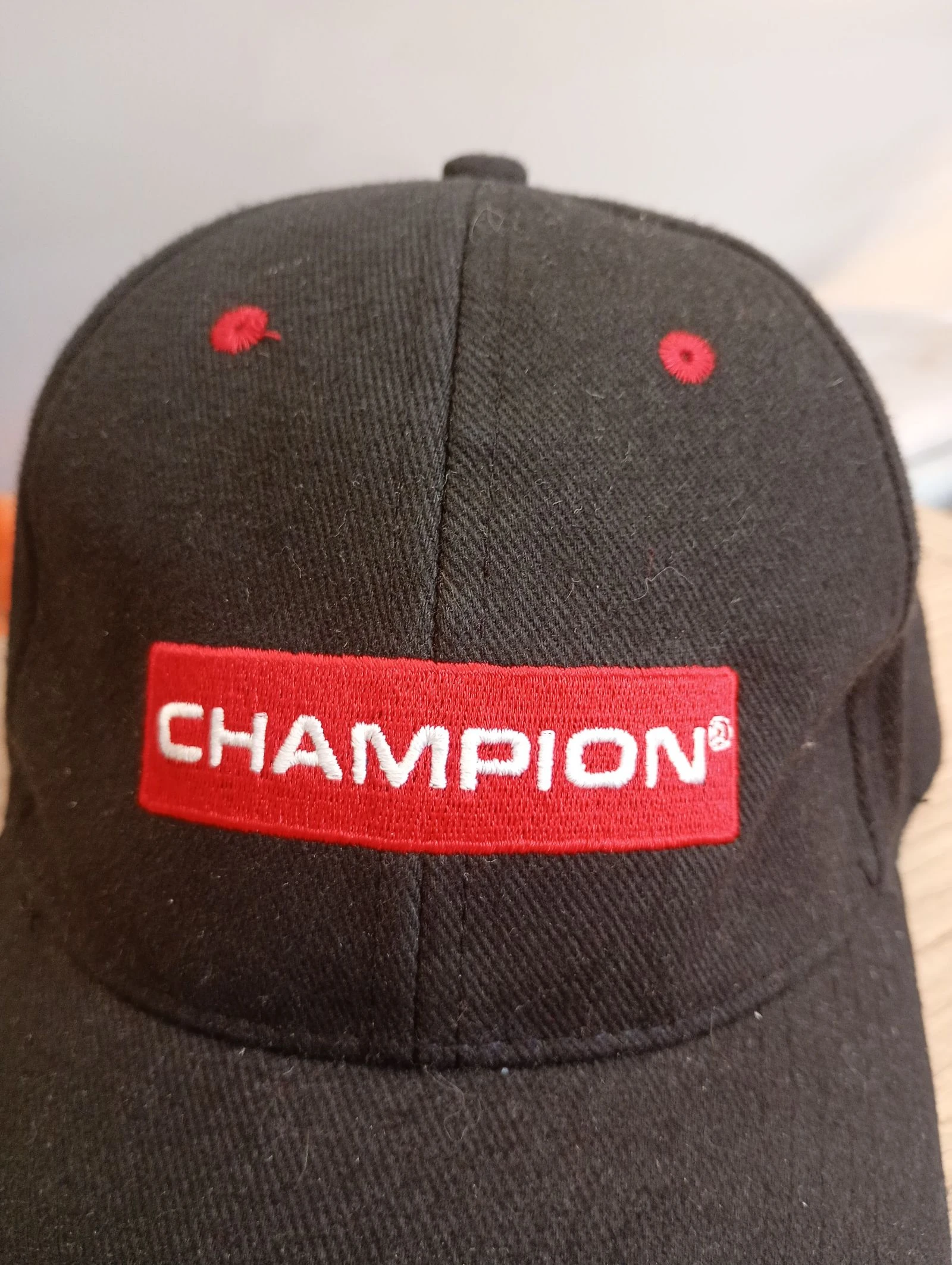 Boné vintage de corrida automobilística ajustável preto e vermelho – photo 4